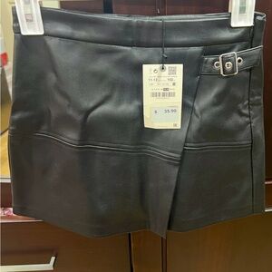Zara, Faux leather skort.